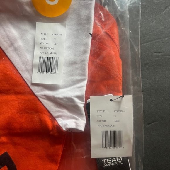 Women's Denver Broncos 3/4 Sleeve T-Shirt Touch By Alyssa Milano V-Neck NEW - Picture 8 of 8